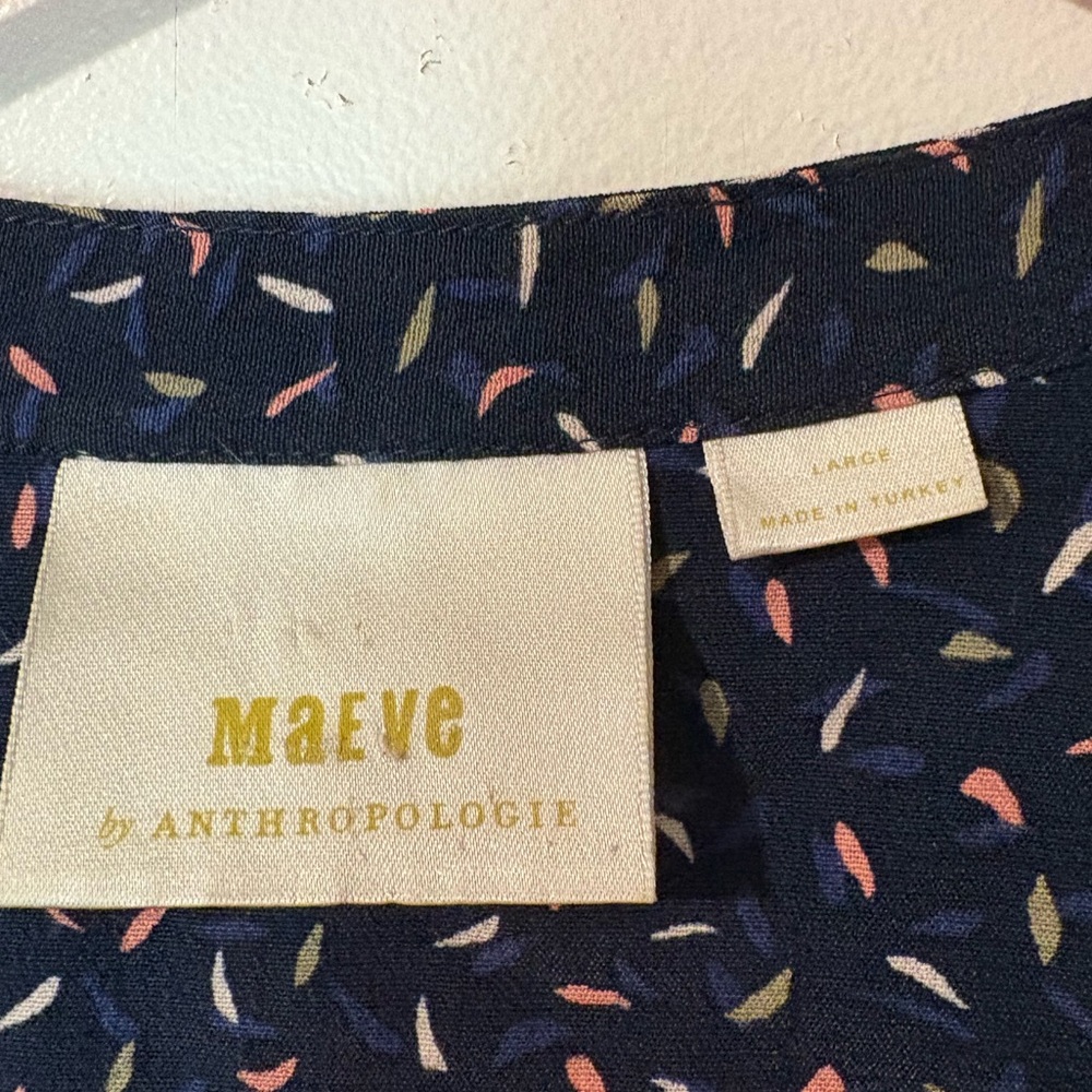 Anthropologie Maeve Multicolor Patterned Dress. Size large - Picture 4 of 8